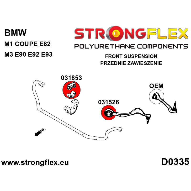 031526A: Front wishbone bush SPORT