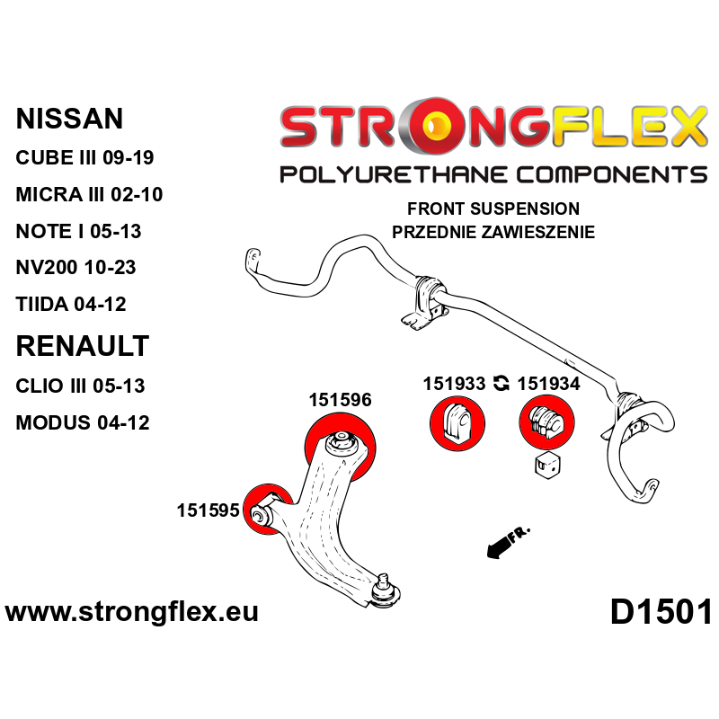 151595A: Front wishbone front bush SPORT