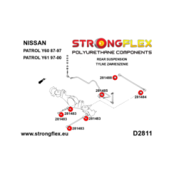 286132A: Rear suspension bush kit SPORT