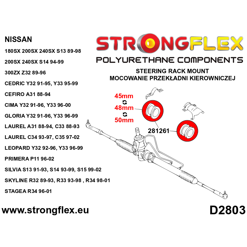286116A: Full suspension bush kit SPORT