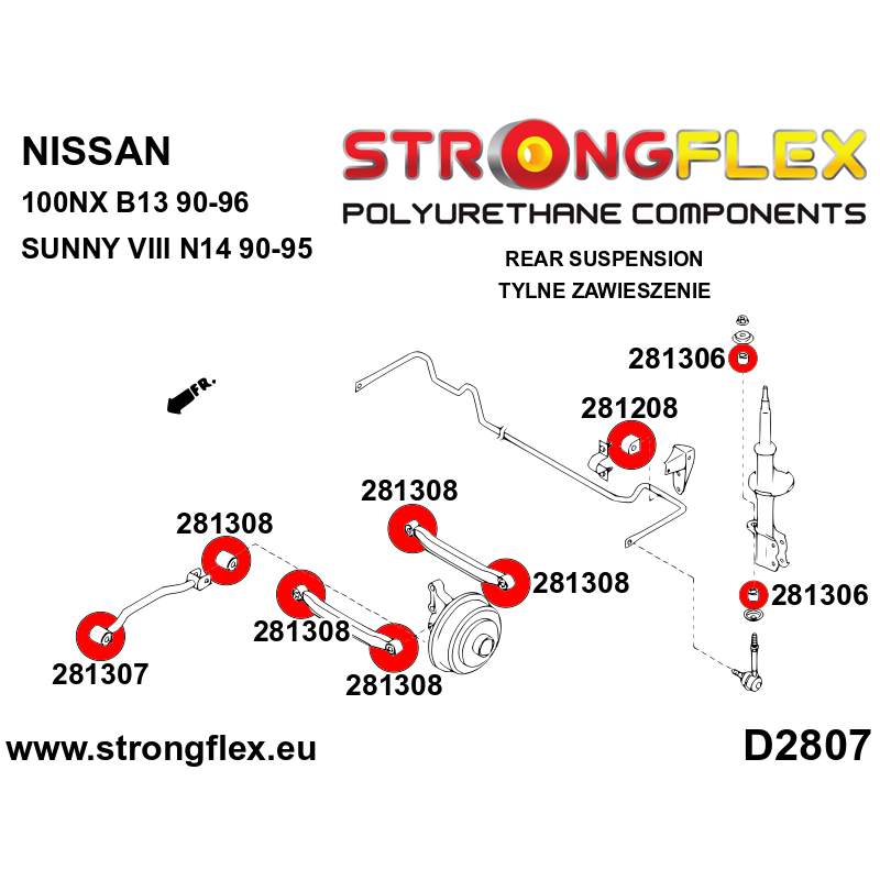 286101B: Full suspension bush kit