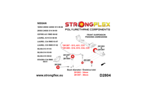 286082A: Front suspension bush kit SPORT