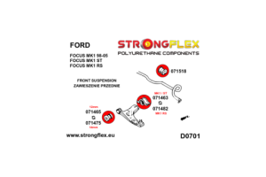 071465A: Front wishbone front bush - bolt 12mm SPORT
