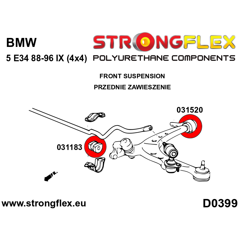 031520B: Front wishbone rear bush xi/xd/ix (4x4)