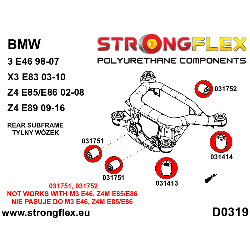 031414B: Rear subframe rear bush