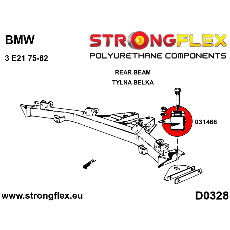 031466A: Rear beam mounting bush SPORT