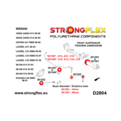 281262A: Front lower radius arm to chassis bush SPORT