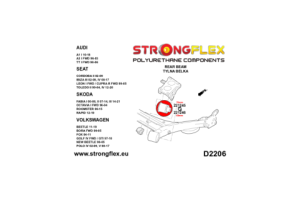 221245B: Rear subframe bush 72mm