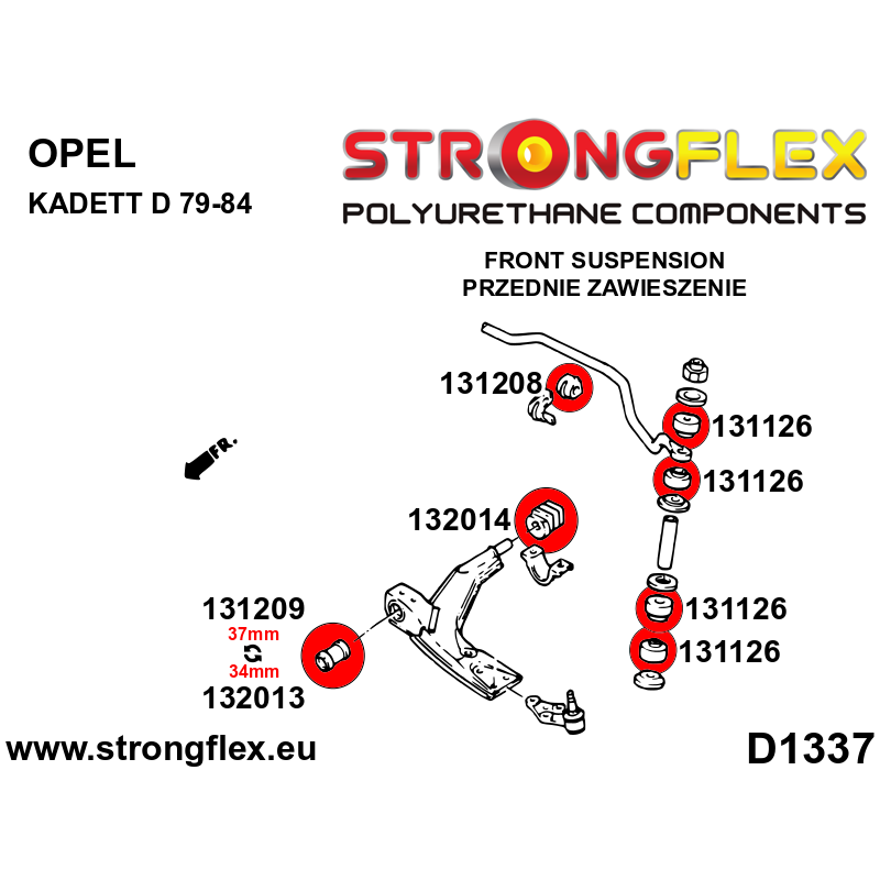 131126B: Front eye bolt mounting bush