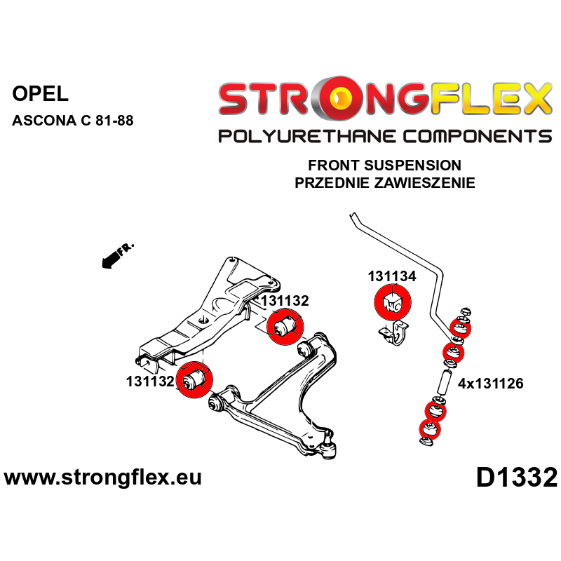 131126A: Front eye bolt mounting bush SPORT