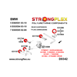 031197A: Rear lower trailing arm - front bush SPORT