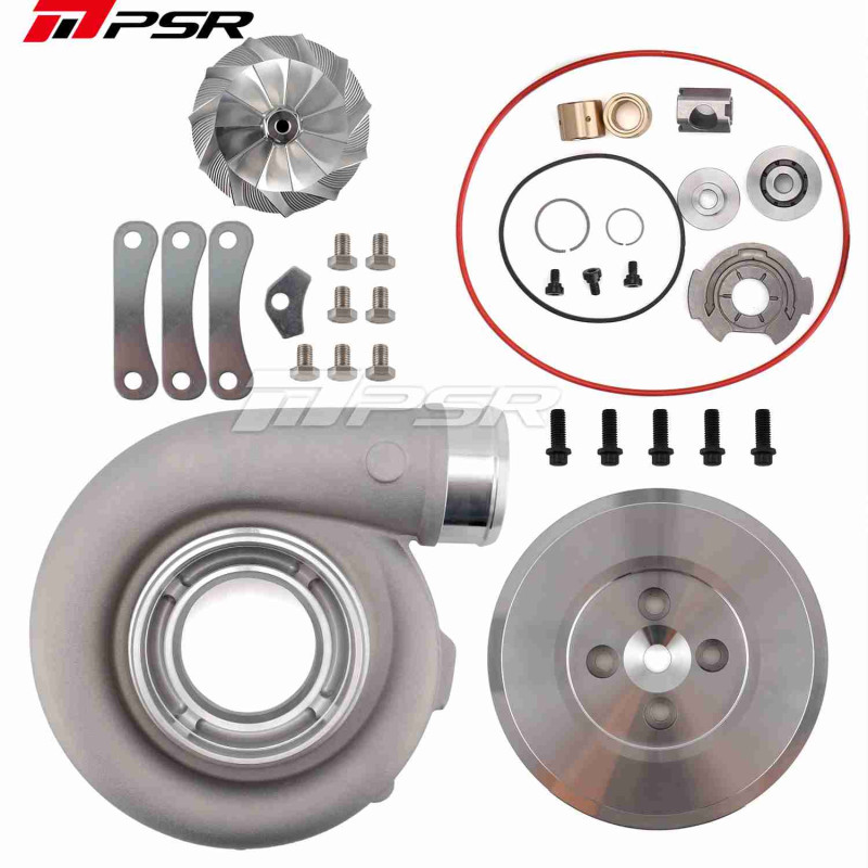 PULSAR 05-07 6.0 Powerstroke Turbo Compressor Drop In DIY Upgrade Kit - 4 in 1 (Compressor Cover + Backing Plate + Billet Compre