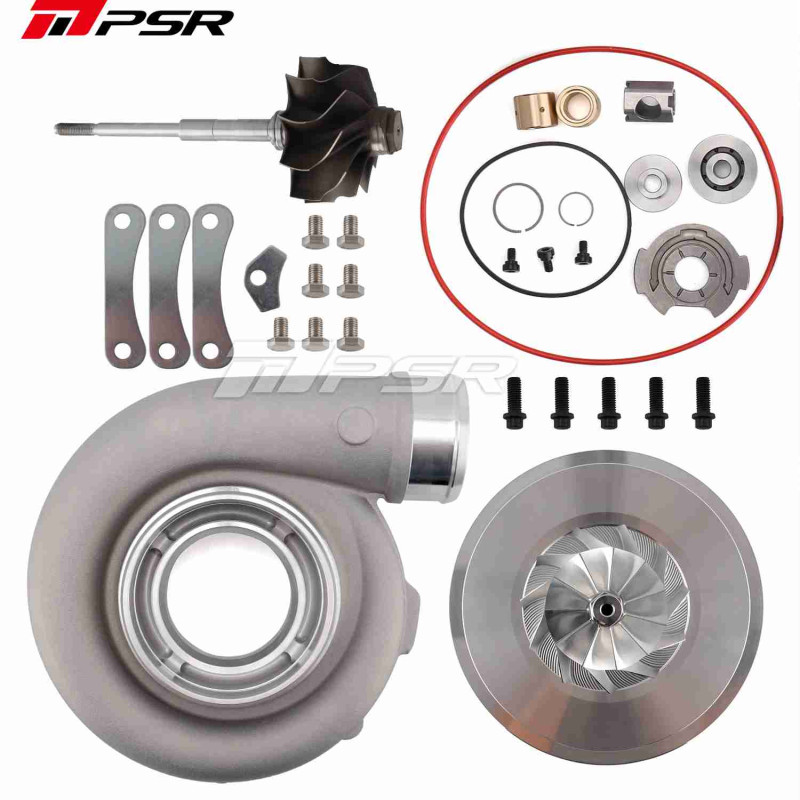 PULSAR 05-07 6.0 Powerstroke Turbo Compressor Drop In DIY Upgrade Kit - 5 in 1(Compressor Cover + Backing Plate + Billet Compres