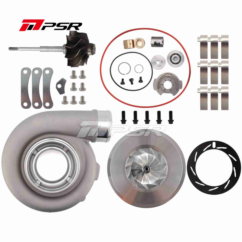 PULSAR 05-07 6.0 Powerstroke Turbo Compressor Drop In DIY Upgrade Kit - 7 in 1 Nitride Hardened(Compressor Cover + Backing Plate
