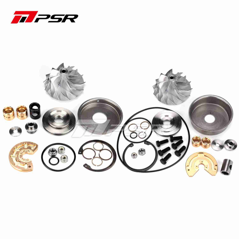 Rebuild Kit Billet Compressor Wheel for 2008-2010 Powerstroke 6.4 Turbos - 4 in 1: Both Sides Billet Compressor Wheels + Rebuild