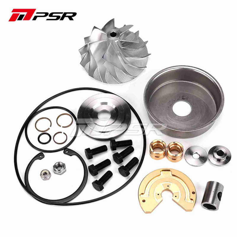 Rebuild Kit Billet Compressor Wheel for 2008-2010 Powerstroke 6.4 Turbos - Low Side Billet Compressor Wheel + Rebuild Kit