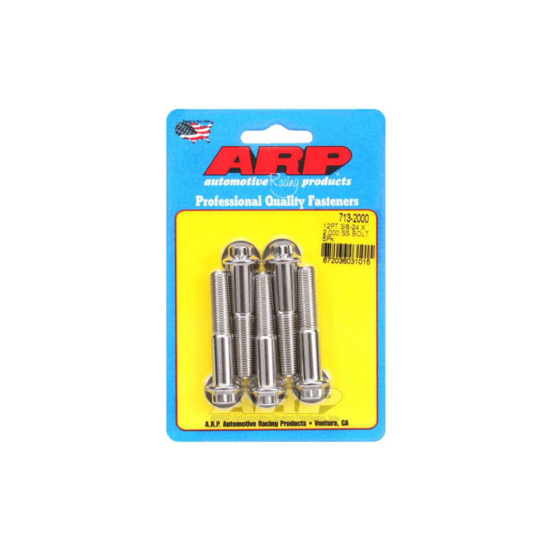 Boulonnerie universelle ARP petite tête 3/8-24 - Inox 12 Pts x5