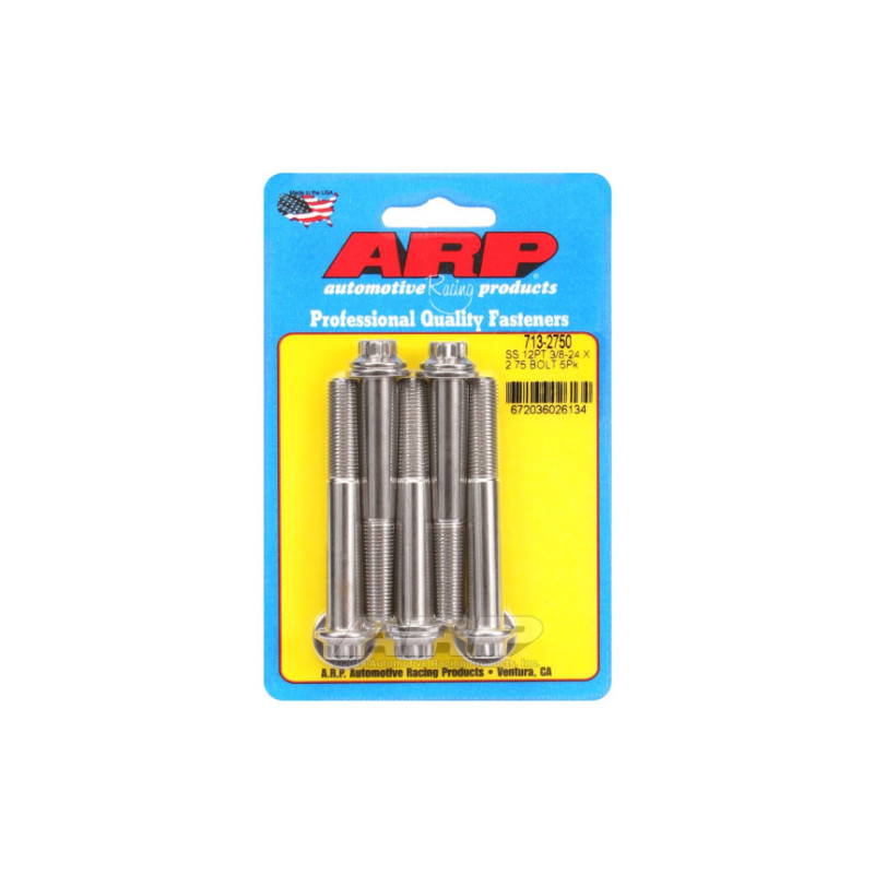 Boulonnerie universelle ARP petite tête 3/8-24 - Inox 12 Pts x5