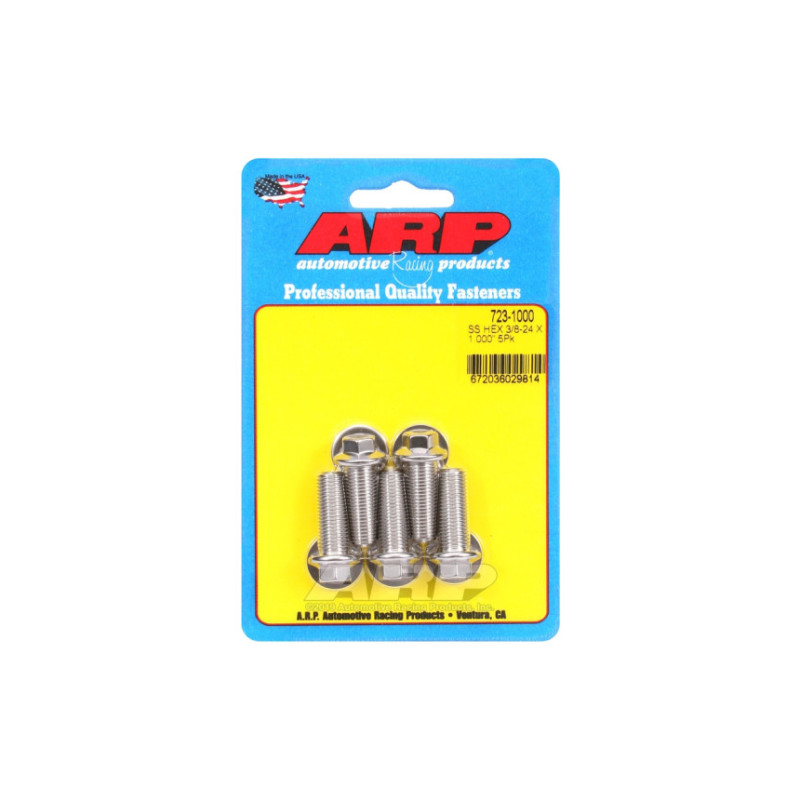 Boulonnerie universelle ARP petite tête 3/8-24 - Inox Hex x5