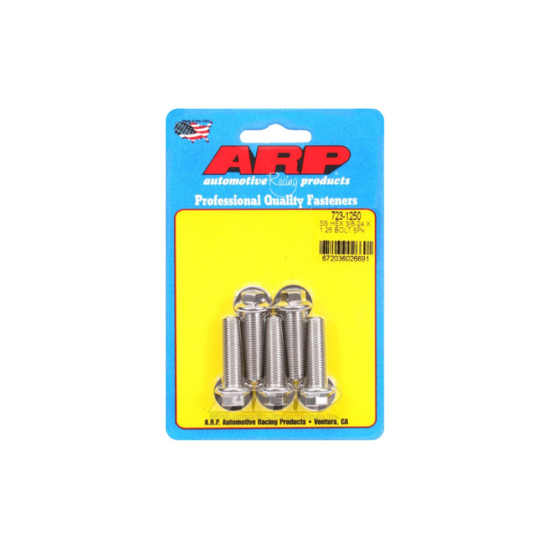 Boulonnerie universelle ARP petite tête 3/8-24 - Inox Hex x5