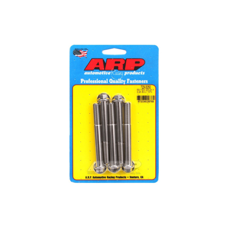 Boulonnerie universelle ARP petite tête 3/8-24 - Inox Hex x5