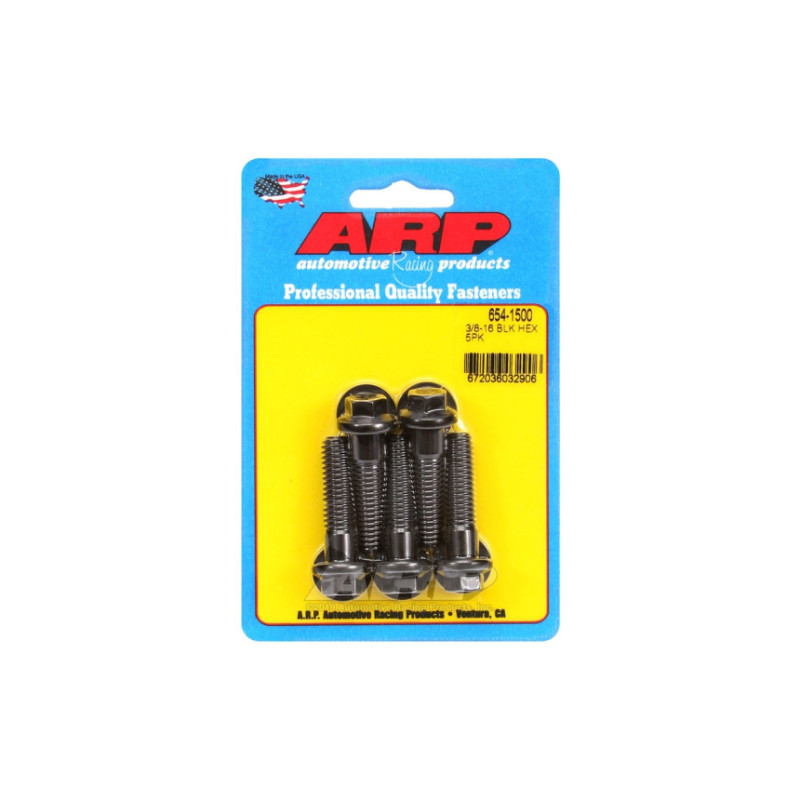 Boulonnerie universelle ARP tête STD 3/8-16 - Black Oxyde Hex x5