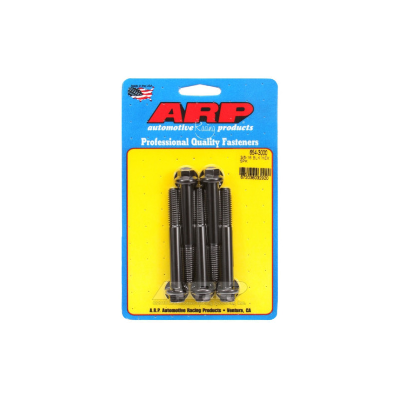 Boulonnerie universelle ARP tête STD 3/8-16 - Black Oxyde Hex x5