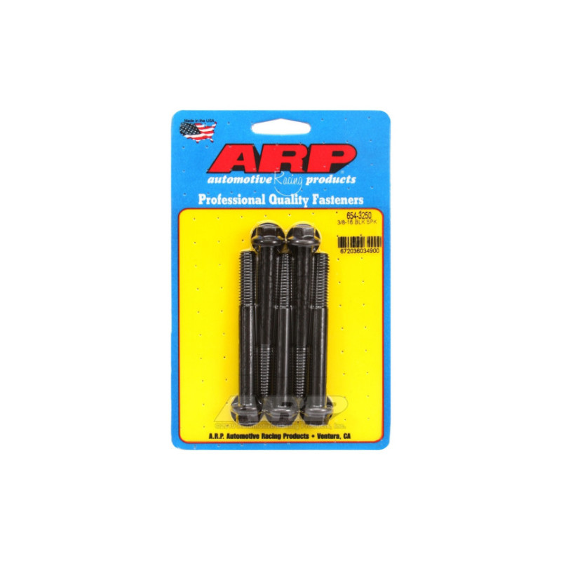 Boulonnerie universelle ARP tête STD 3/8-16 - Black Oxyde Hex x5