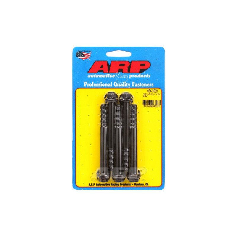 Boulonnerie universelle ARP tête STD 3/8-16 - Black Oxyde Hex x5