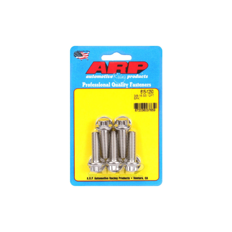 Boulonnerie universelle ARP tête STD 3/8-16 - Inox 12 Pts x5