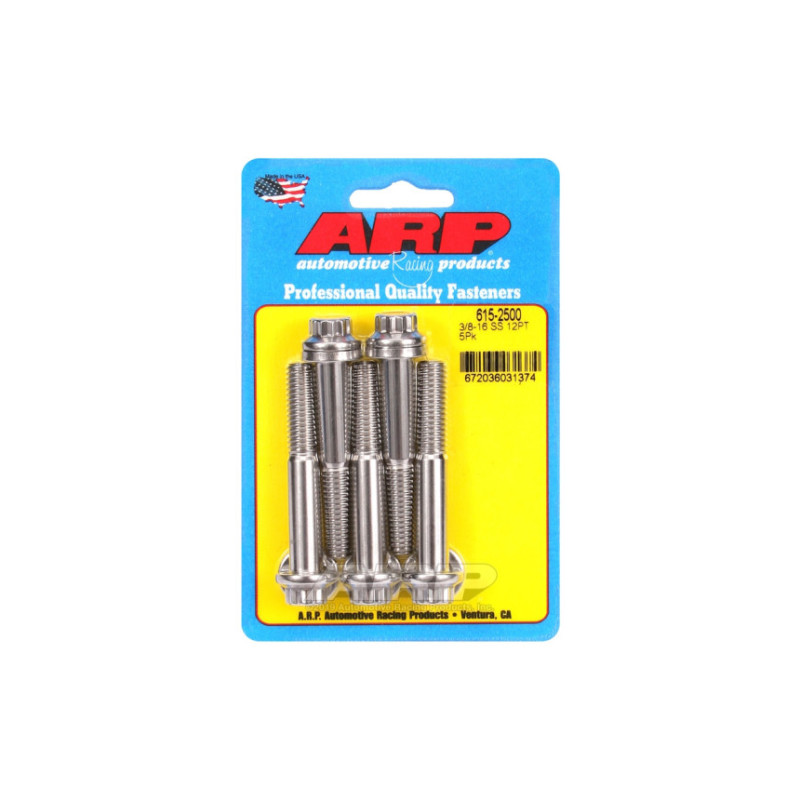 Boulonnerie universelle ARP tête STD 3/8-16 - Inox 12 Pts x5