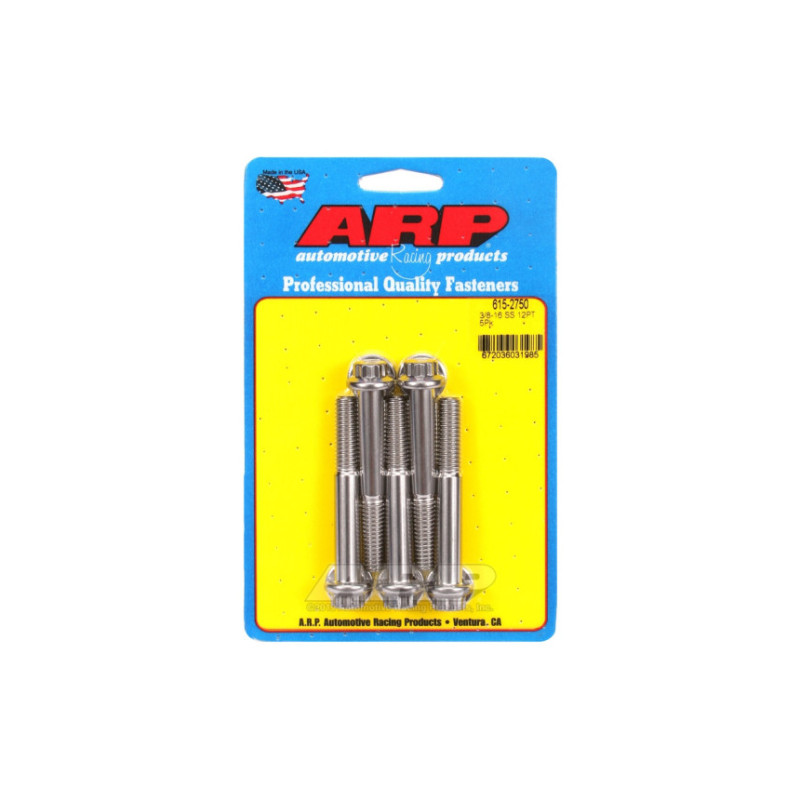 Boulonnerie universelle ARP tête STD 3/8-16 - Inox 12 Pts x5