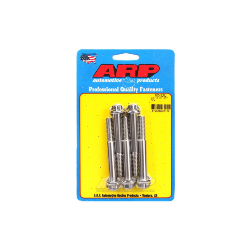 Boulonnerie universelle ARP tête STD 3/8-16 - Inox 12 Pts x5