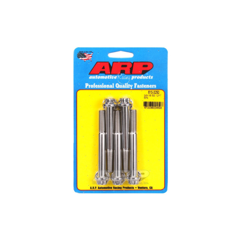 Boulonnerie universelle ARP tête STD 3/8-16 - Inox 12 Pts x5