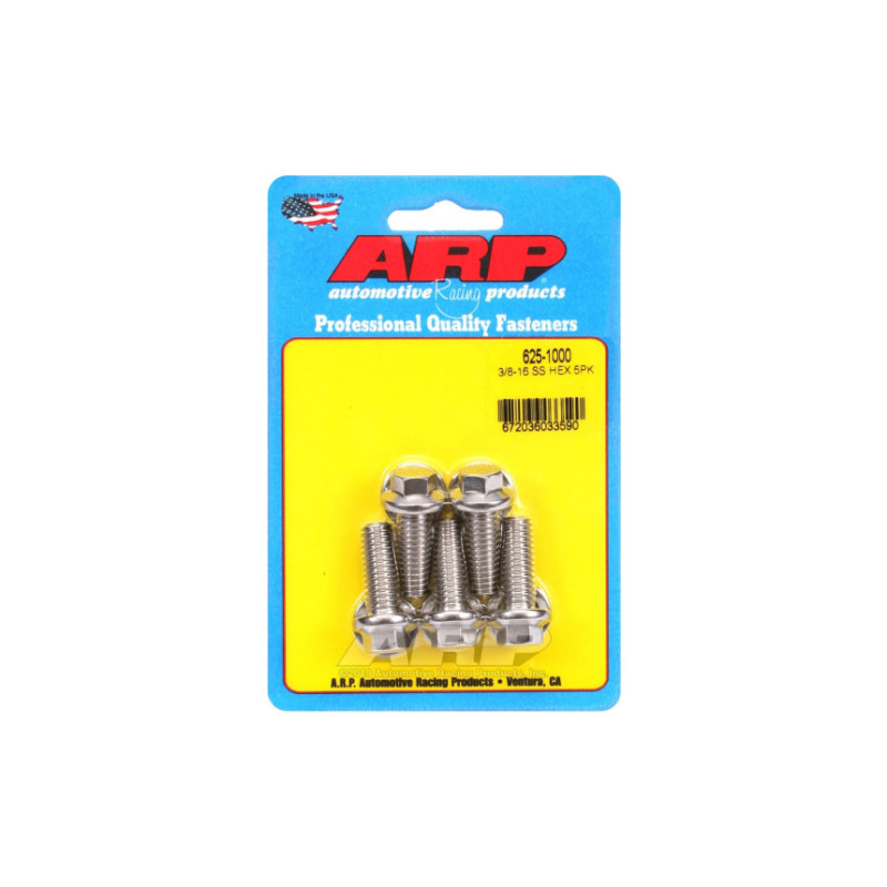 Boulonnerie universelle ARP tête STD 3/8-16 - Inox Hex x5