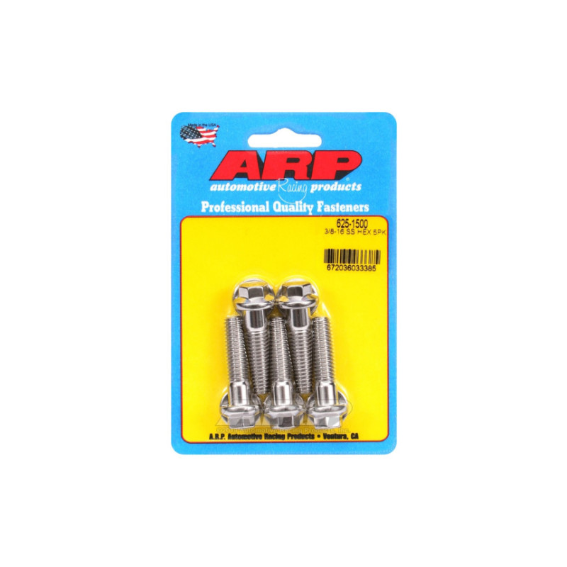 Boulonnerie universelle ARP tête STD 3/8-16 - Inox Hex x5