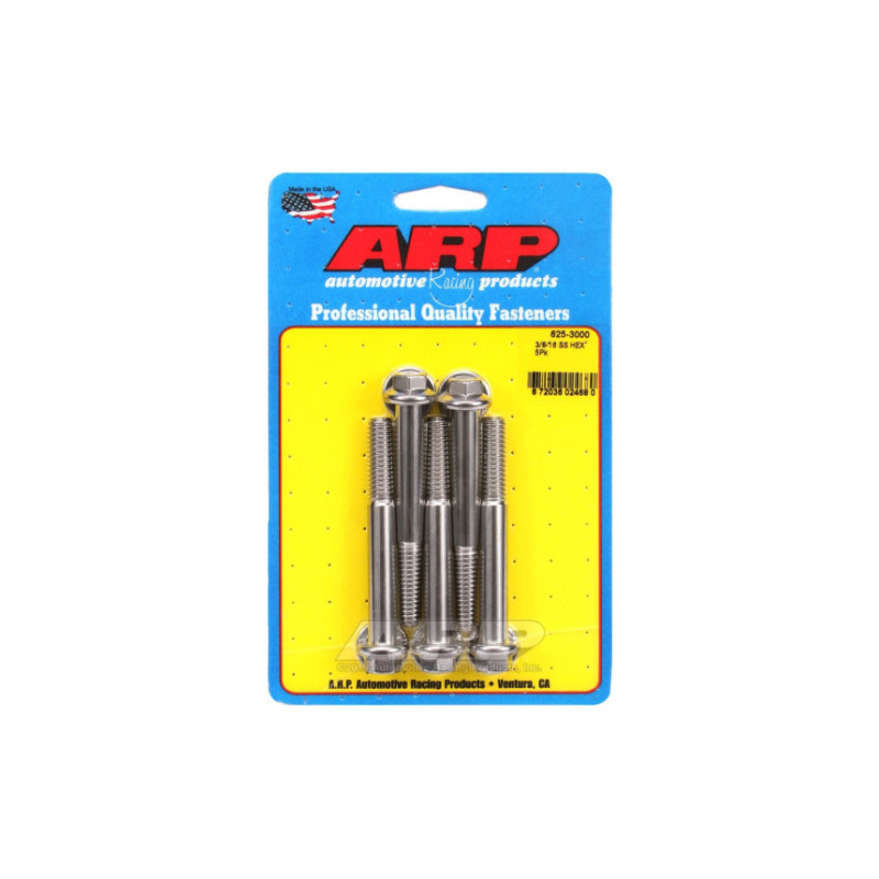 Boulonnerie universelle ARP tête STD 3/8-16 - Inox Hex x5