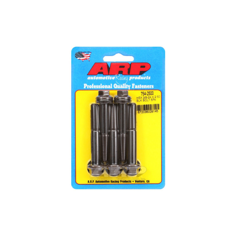 Boulonnerie universelle ARP tête STD 3/8-24 - Black Oxyde Hex x5