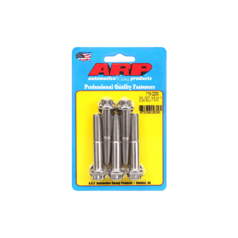 Boulonnerie universelle ARP tête STD 3/8-24 - Inox 12 Pts x5