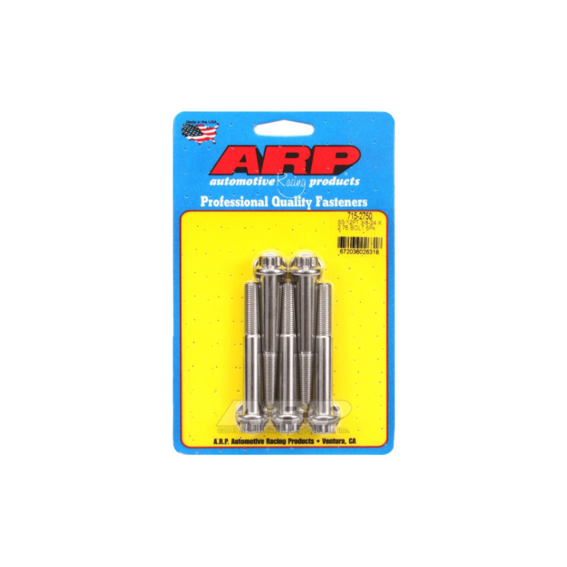 Boulonnerie universelle ARP tête STD 3/8-24 - Inox 12 Pts x5