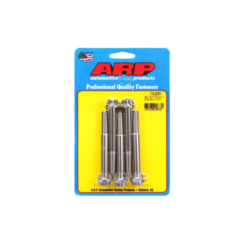 Boulonnerie universelle ARP tête STD 3/8-24 - Inox 12 Pts x5