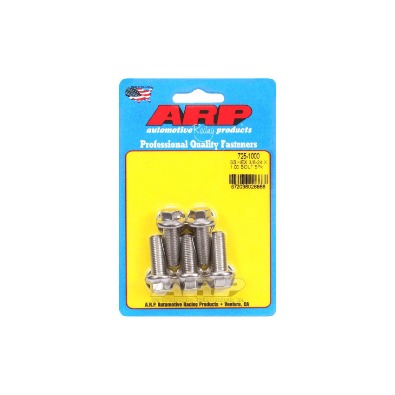 Boulonnerie universelle ARP tête STD 3/8-24 - Inox Hex x5