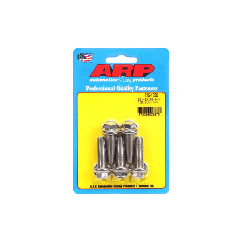 Boulonnerie universelle ARP tête STD 3/8-24 - Inox Hex x5