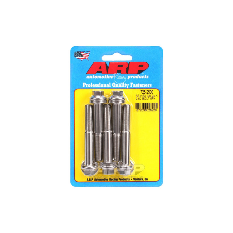 Boulonnerie universelle ARP tête STD 3/8-24 - Inox Hex x5