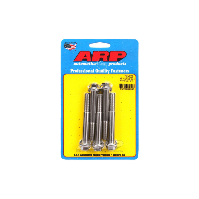 Boulonnerie universelle ARP tête STD 3/8-24 - Inox Hex x5