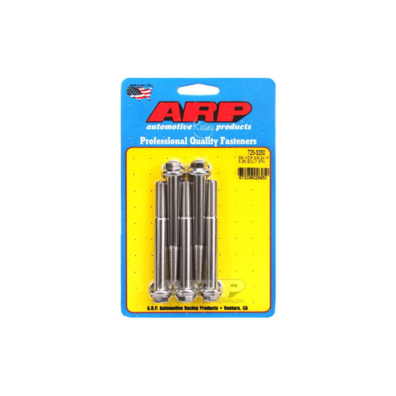 Boulonnerie universelle ARP tête STD 3/8-24 - Inox Hex x5