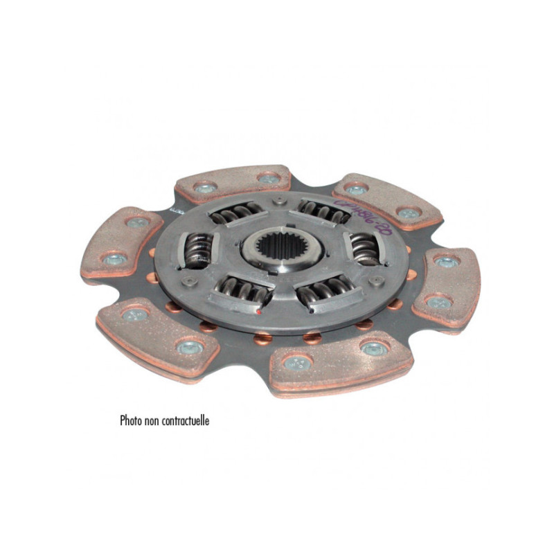 Disque Embrayage AP RACING Métal Fritté Amorti Mistubishi Evo7 240mm 6patins 1\x23cannelures"