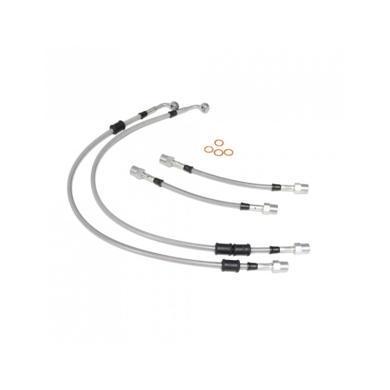 Kit flexibles de frein durite aviation Complet Goodridge BMW E46 tous les modèles et M3 4 Pièces