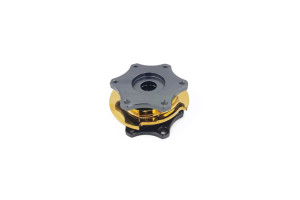 Moyeu rond de volant OBP quick release gris/jaune
