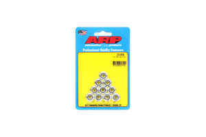 Pack écrous ARP (10) anti-desserrage à collerette 1/4-28 - Hex
